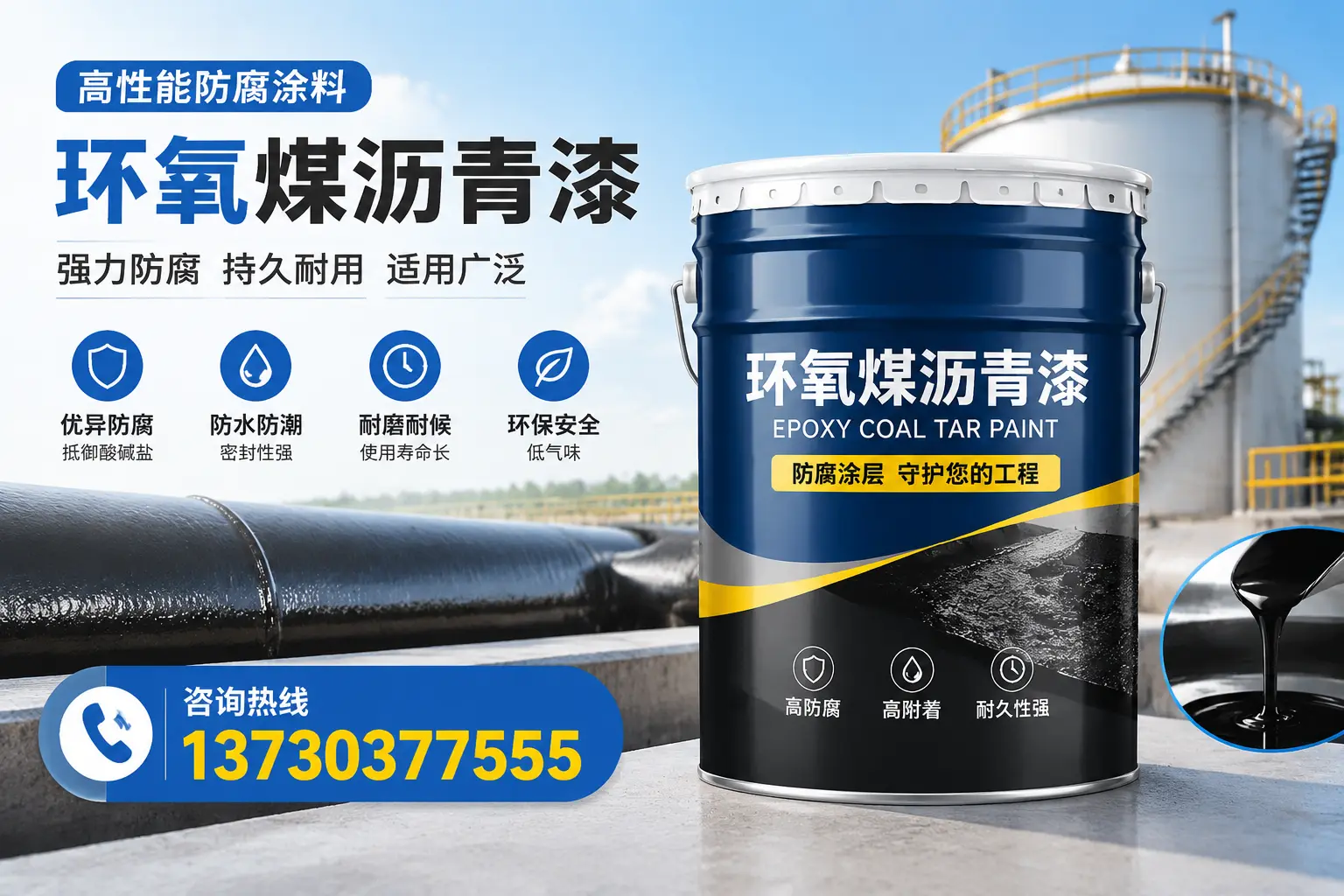 环氧煤沥青漆的耐久性分析,适合乐东的使用场景
